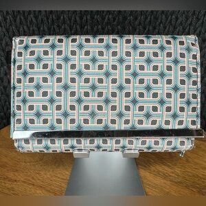 W013. Safe Keeper Card Wallet Multi Square Design with Black Interior